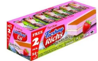 Fershay Layer Strawberry Flavor cake filled with cream