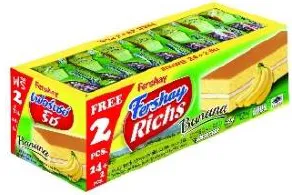 Fershay Layer Banana Flavor cake filled with cream