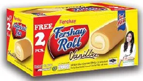 Fershay Cake Roll Vanilla Flavor filled with cream