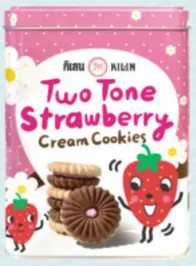 Two Tone Strawberry Cream Biscuits